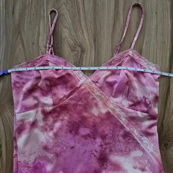 Wild Fable pink tie-dye lace fairy asymmetrical dress Size M - Picture 6 of 8